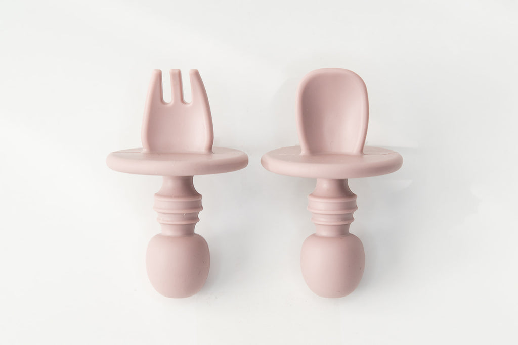 Dusty Rose Mini Spoon and Fork Set