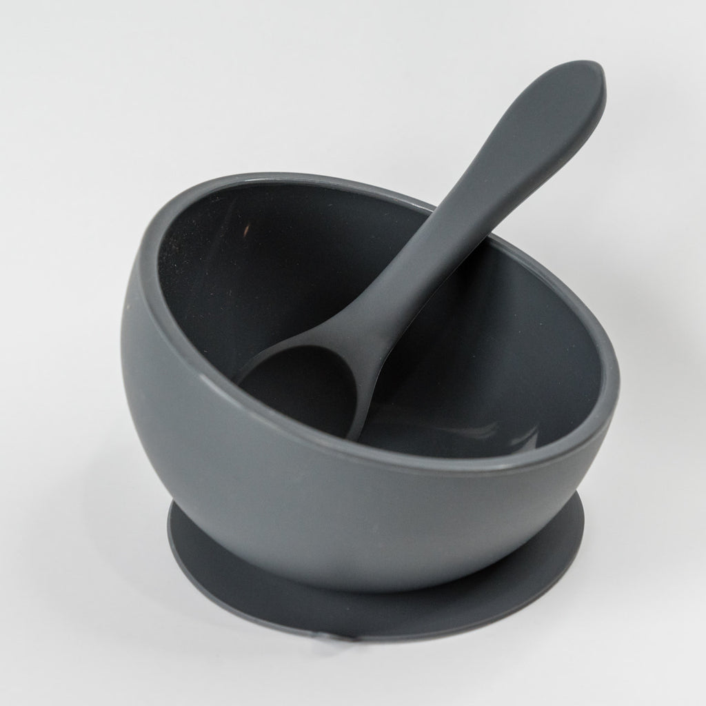 Charcoal Suction Bowl and Spoon Set