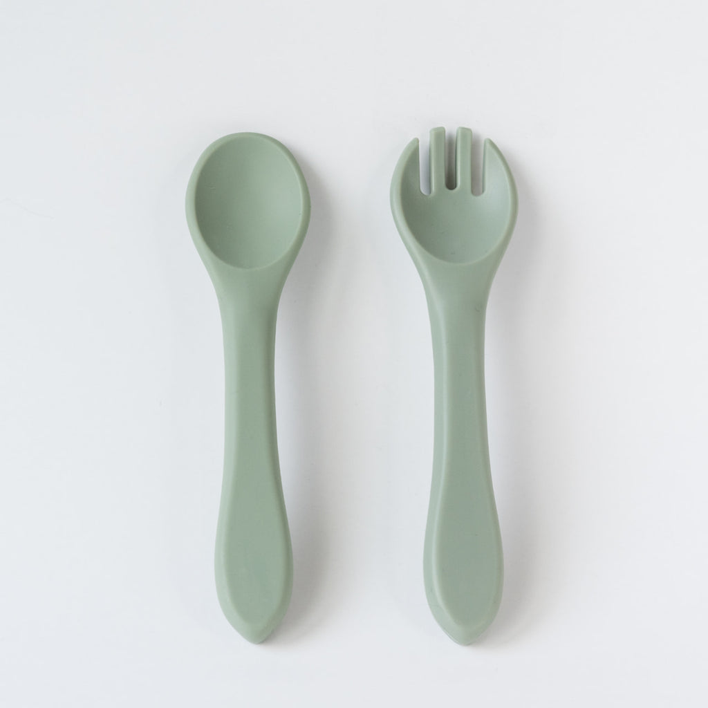 Sage Spoon and Fork Set