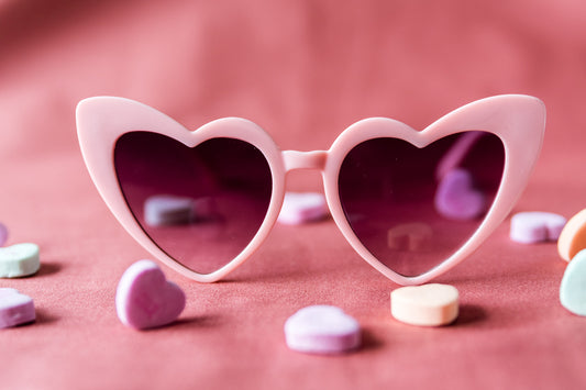 Toddler & Kid Valentines Day Heart Sunglasses - Pink