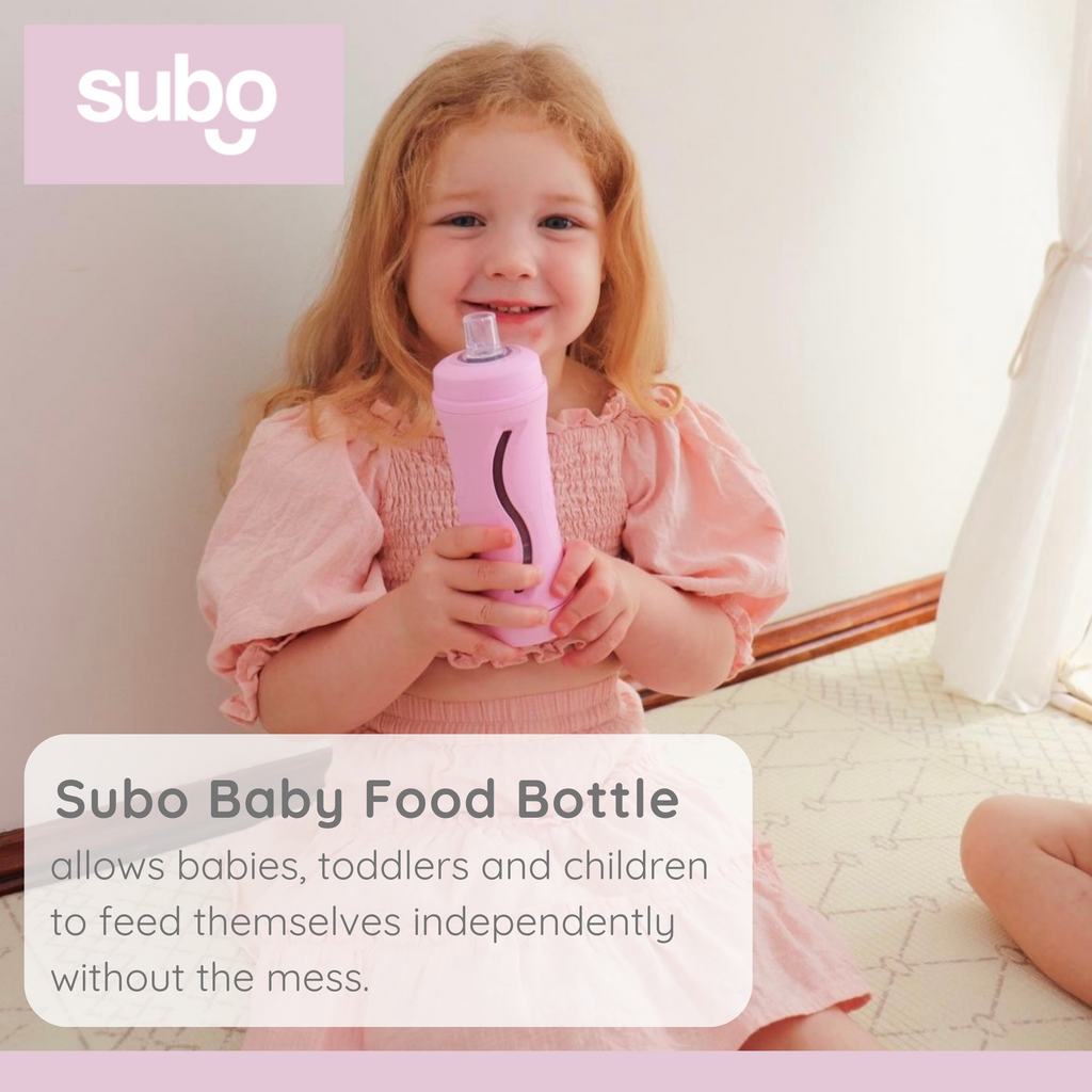 Pink Subo Baby Food Bottle Starter Set