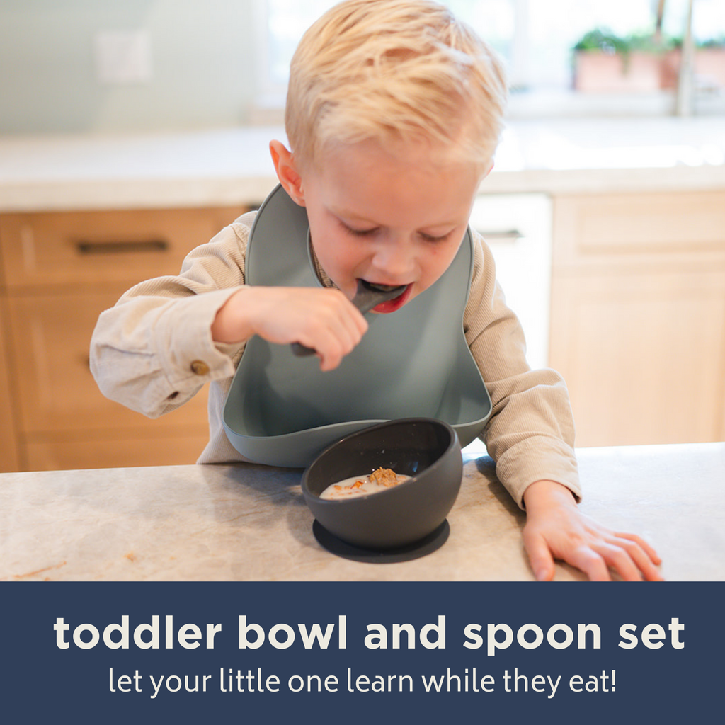 Charcoal Suction Bowl and Spoon Set