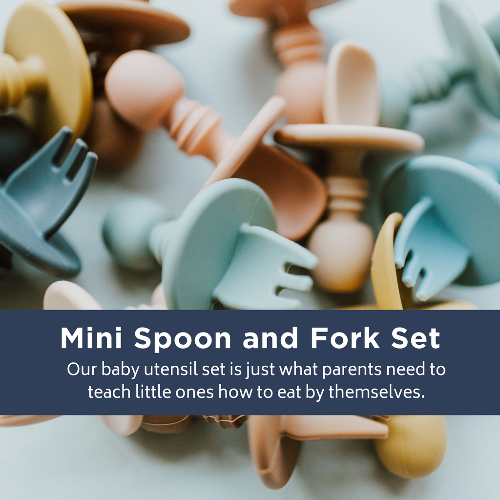 Duck Egg Blue Mini Spoon and Fork Set