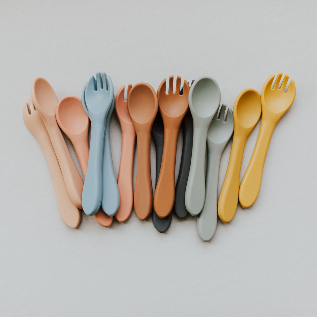 Clay Spoon and Fork Set
