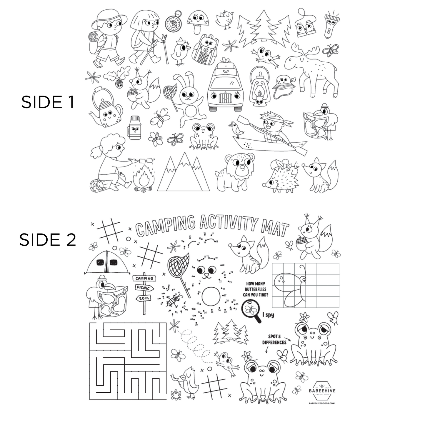 Double Sided Silicone Coloring Placemat