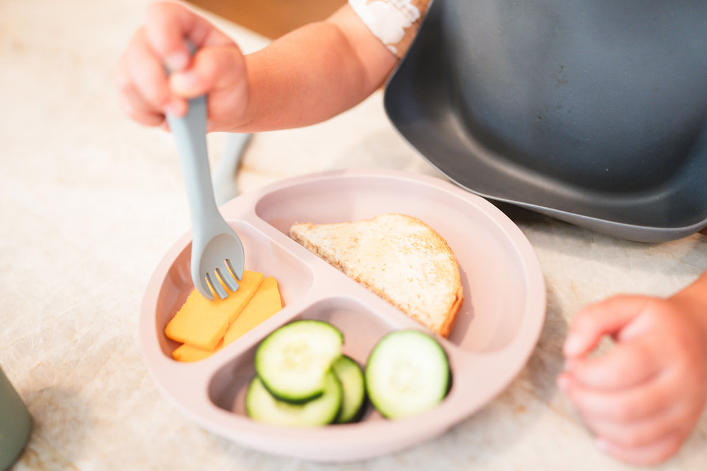 Charcoal Silicone Baby Bib