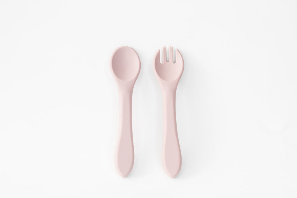 Dusty Rose Spoon and Fork Set