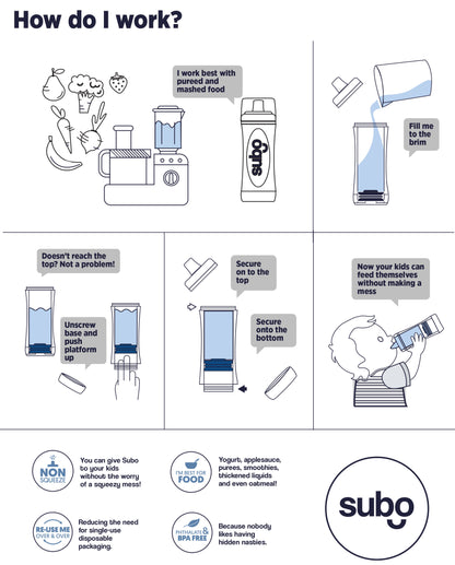 Subo Food Bottle 5mm Straw Spout