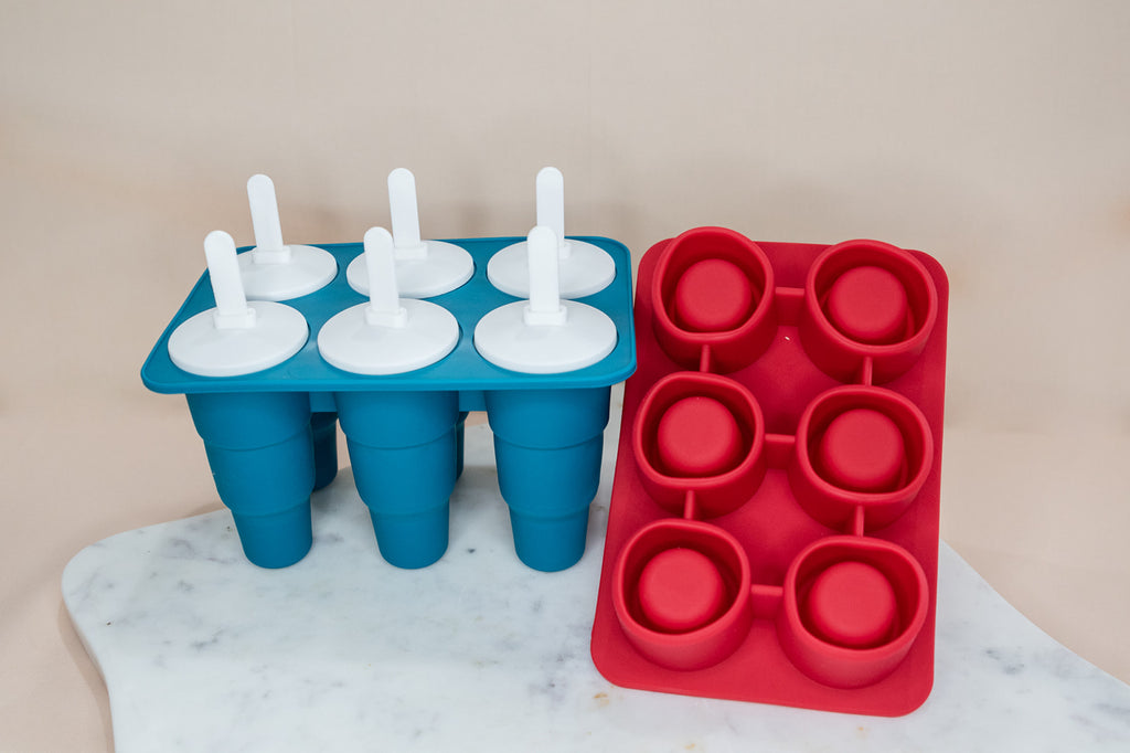 Collapsible Popsicle Molds - Set of 2 (Red & Blue)