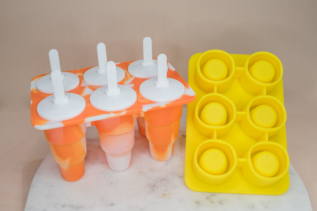 Collapsible Popsicle Molds - Set of 2 (Yellow & Orange), Babeehive Goods