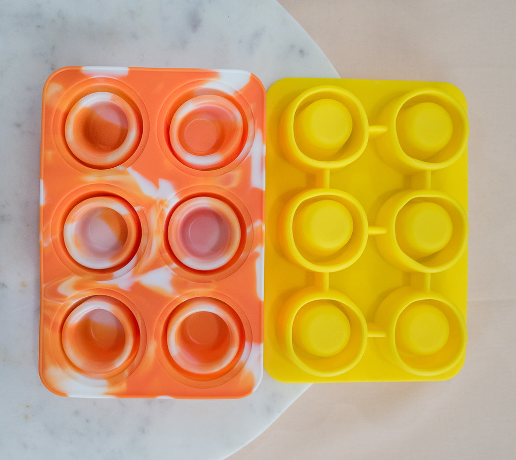 Collapsible Popsicle Molds - Set of 2 (Yellow & Orange)