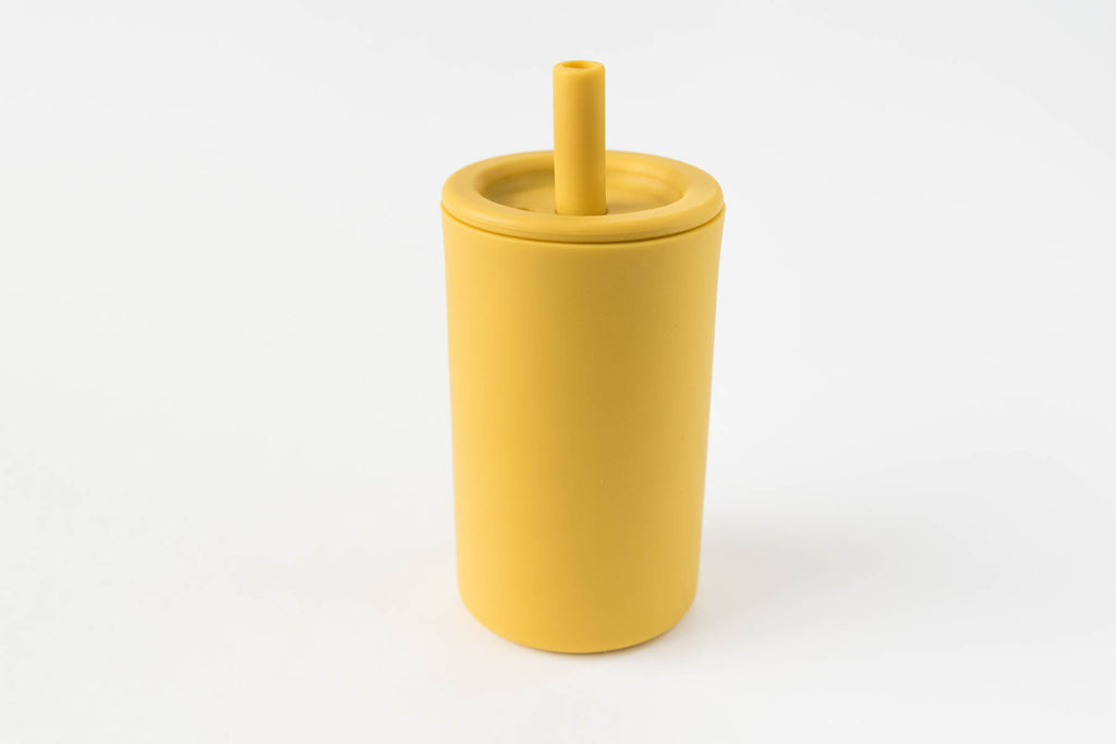 Mustard Silicone Straw Cup