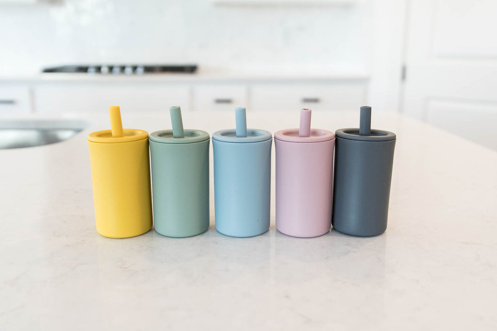 Mustard Silicone Straw Cup