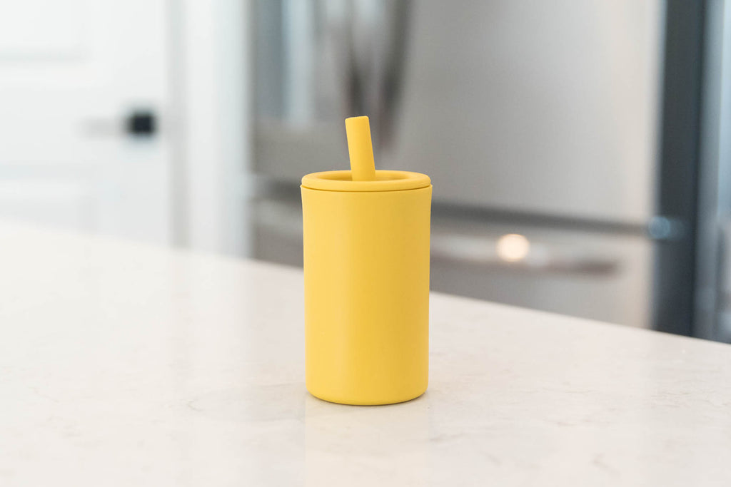 Mustard Silicone Straw Cup
