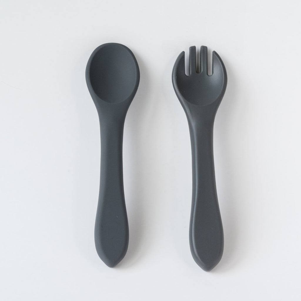 Charcoal Spoon and Fork Set