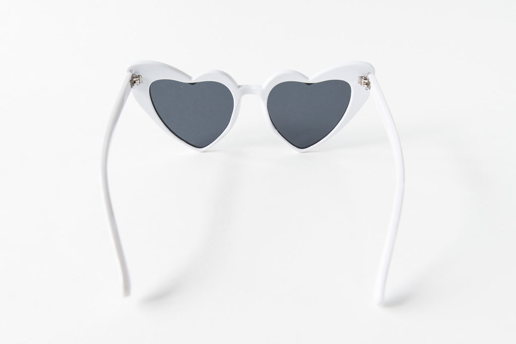 Toddler & Kid Valentines Day Heart Sunglasses - White