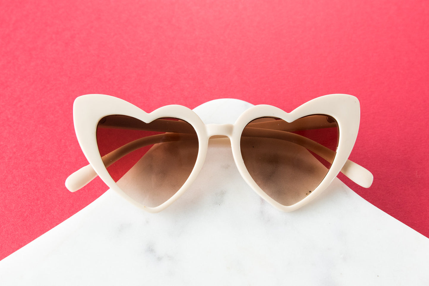 Toddler & Kid Valentines Day Heart Sunglasses - Cream