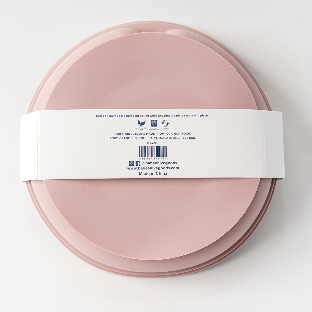 Dusty Rose Silicone Suction Plate