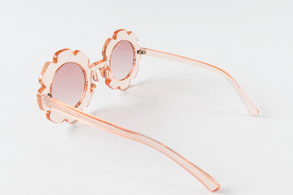 Toddler & Kid Daisy Sunglasses - Clear Peach