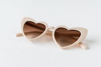 Toddler & Kid Valentines Day Heart Sunglasses - Cream