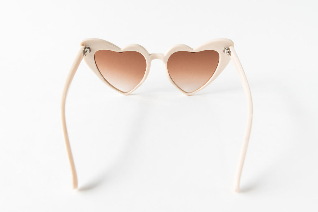 Toddler & Kid Valentines Day Heart Sunglasses - Cream