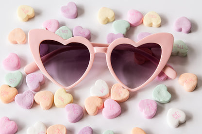 Toddler & Kid Valentines Day Heart Sunglasses - Pink