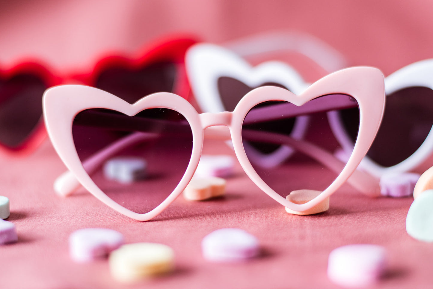 Toddler & Kid Valentines Day Heart Sunglasses - Pink