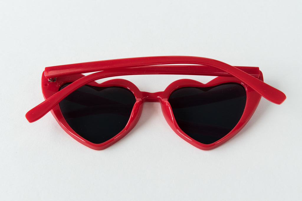 Toddler & Kid Valentines Day Heart Sunglasses - Red