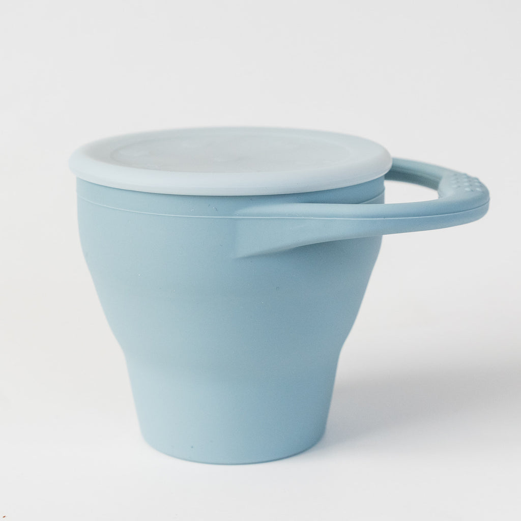 Duck Egg Blue Collapsible Snack Cup