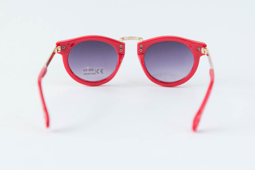 Toddler & Kid Gold Accent Sunglasses - Red