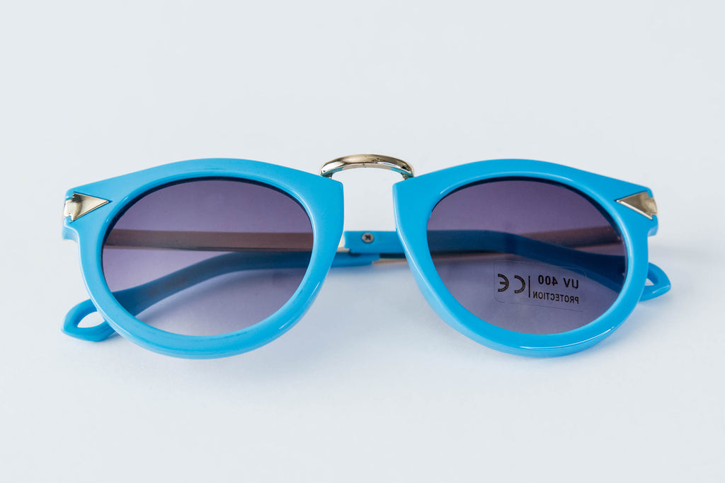 Toddler & Kid Gold Accent Sunglasses - Blue