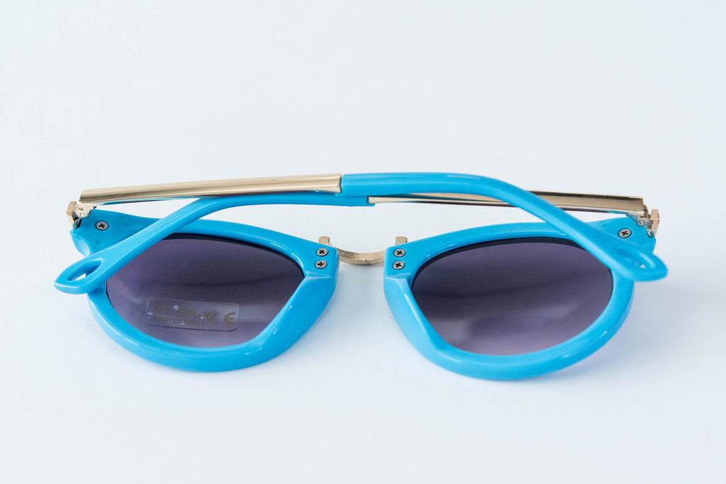 Toddler & Kid Gold Accent Sunglasses - Blue