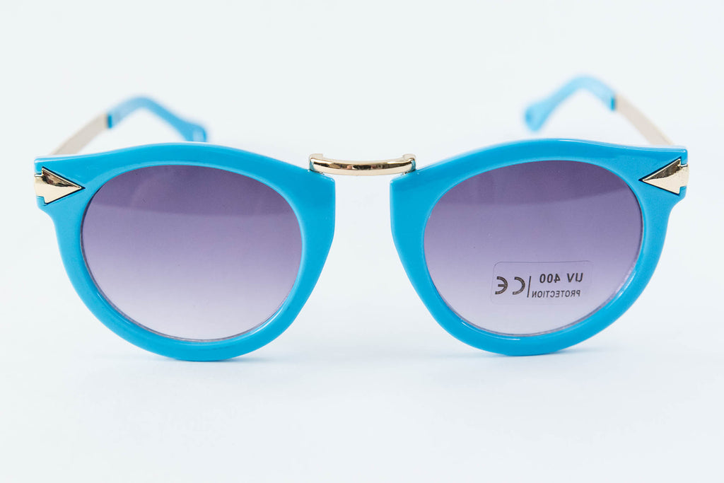 Toddler & Kid Gold Accent Sunglasses - Blue