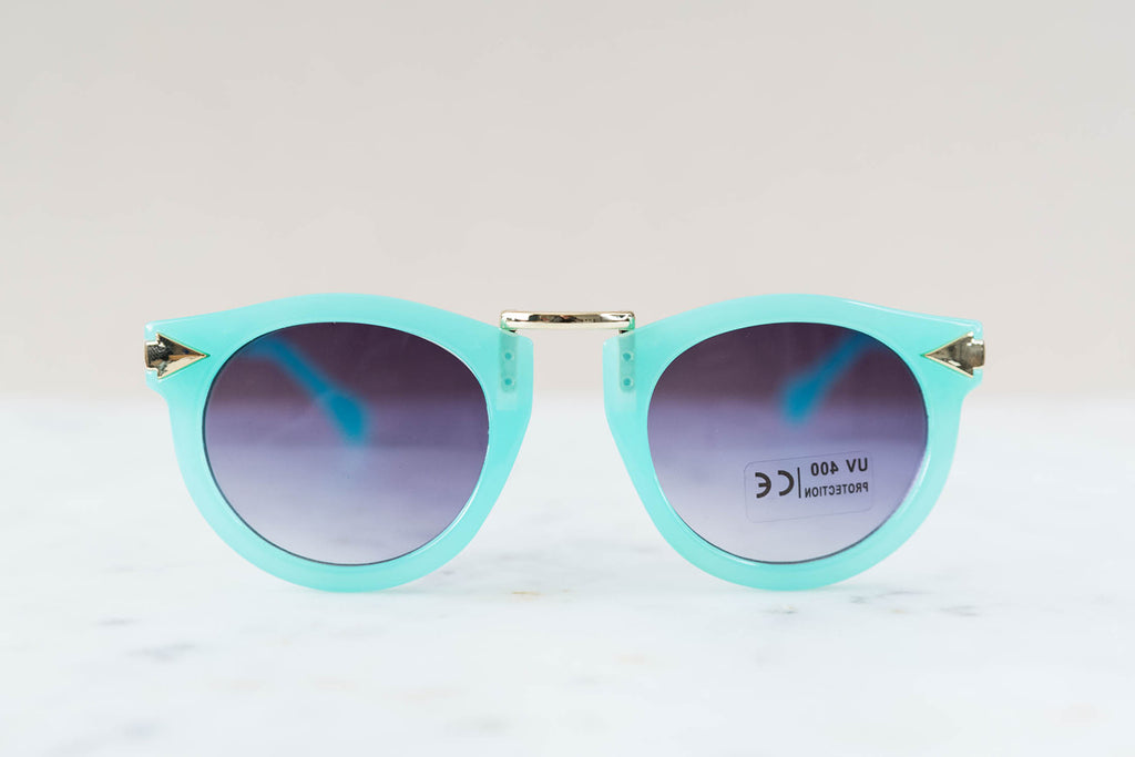 Toddler & Kid Gold Accent Sunglasses - Teal